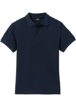 Bpc Bonprix Collection Short Sleeve Pique Polo Shirt, Blue