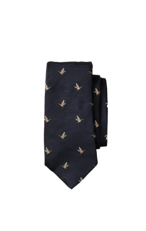 Flying Ducks Tie Navy